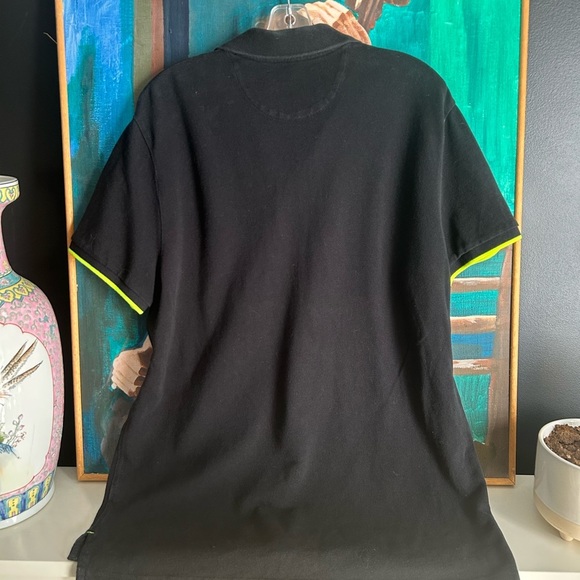 American Eagle Outfitters Black Polo with Bright Green Highlights XL - Picture 4 of 16